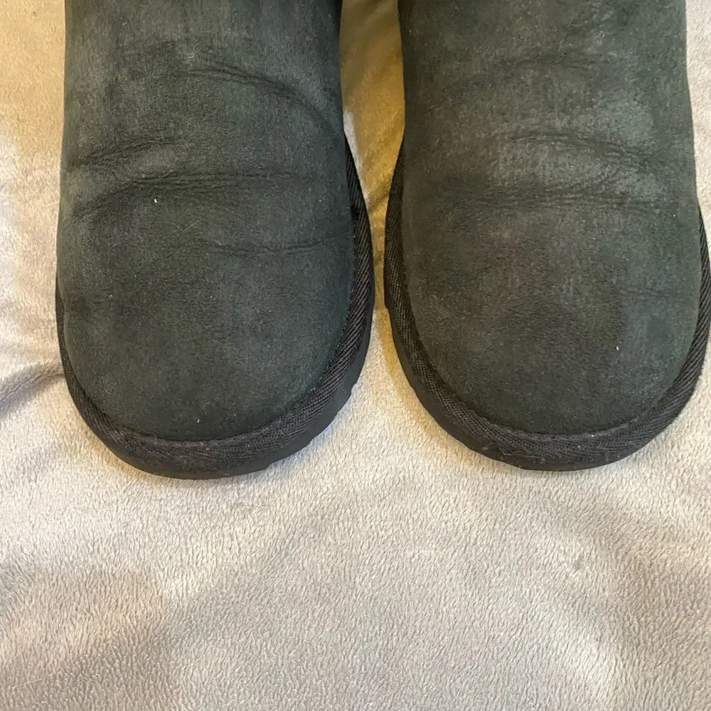 UGG Bailey Bow II Black Boots Women Size 6